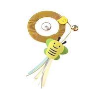 Tyenaza Jouets Teaser pour Chat Amusant Interactif Soulager l'ennui Jouets de Chaton Suspendus avec Cloche pour la Maison intérieure (Décor d’Abeille)