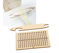 Tyenaza Kit de 2 métiers à tisser, métiers à tisser avec Ceinture en Bois, Outils de Navette de Tissage, Artisanat d'art, pour Bracelet, Sac, Ceinture, Sangle d'appareil Photo