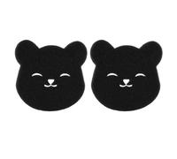 Tyenaza Launch pour Animaux de Compagnie Révocat, Noir en Forme d'ours Mignon en Forme de Lave-Linge réutilisable Catcher de Poils pour la literie de vêtements (2Pcs)