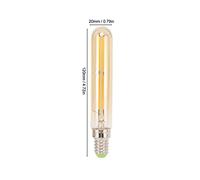 Tyenaza Lot De 2 Ampoules à Tube LED, 4 W à Intensité Variable Edison T20, Lampe à Incandescence à Culot Moyen E14 40 W équivalent Ampoule à Incandescence 2300 K Blanc Chaud pour L'éclairage(Or)