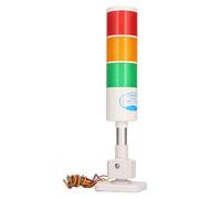 Tyenaza Lumières De Pile De Tour De Signalisation à LED, Feux D'avertissement De Signalisation Industriels, Lumières Andon De Lampe De Tour De Colonne à 3 Couches avec Base Rotative (24V)