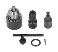 Tyenaza Mandrin De Perceuse à 3 Mors, 1/16-1/2in avec Clé De Serrage pour Tour De Fraisage à Visseuse Pneumatique à Percussion