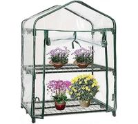 Tyenaza Mini Serre Transparente, 69x49x92cm Housse pour Mini Serre, Housse De Remplacement pour Serre, Mini Couverture Végétale en PVC Transparent pour étagères à 2 Niveaux Protection des Plantes