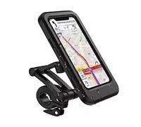 Tyenaza Motorcycle Navigation Bracket, Motorcycle Phone Holder Waterproofs Sensitive TPU Touch Screen 360° Rotation Bike Navigation Mount