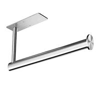 Tyenaza Paper Towel Holder, 304 Stainless Steel Space Saving Decorative Practical Waterproofs Hanging Paper Towels Rolls Holder for Home (Quadrate Fond Long Argenté)