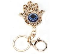 Tyenaza Porte-clés Evil Eye, amulette de Main Hamsa, Porte-clés Suspendu en Alliage de Zinc, Pendentif Bonne Chance adapté aux Crochets de Sac à Main de Voiture Cadeau de décoration de la Maison