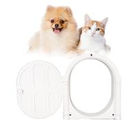 Tyenaza Porte pour Chat Arquée, Porte pour Chat sans Rabat pour Porte Intérieure, ABS Facile à Installer, Porte Intérieure Sûre Et sans Rabat pour Animaux De Compagnie pour Chats Et Chiots