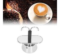 Tyenaza Pot à Moka de 100 ML, Passoire épaissie antidérapante Anti-brûlure de qualité Alimentaire Durable en Acier Inoxydable à Double Tuyau, pour Faire des Expressos, Cappuccino,