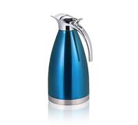 Tyenaza Pot Thermo, Pot à café en Acier Inoxydable à Double paroi Thermos isolé sous Vide Thermos Chaud pour café, Eau Chaude, thé(2L-A-Bleu-B)