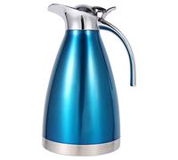 Tyenaza Pot Thermo, Pot à café en Acier Inoxydable à Double paroi Thermos isolé sous Vide Thermos Chaud pour café, Eau Chaude, thé(1.5L-B-Bleu-A)