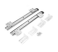 Tyenaza Rail de Clavier, Support de Rail de glissière de Clavier de Bureau d'ordinateur en Acier laminé à Froid épaissi et laminé à Froid avec vis(Blanc)