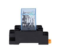 Tyenaza Relais de Puissance électromagnétiques, Relais de Puissance électromagnétiques LY2NJ 8 Broches avec Voyant de Base de Prise pour Moteurs Relais industriels 10A(DC12V)