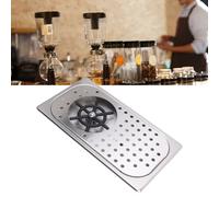 Tyenaza Rinceuse de pichet en acier inoxydable 304, rinceuse de nettoyage de verre de laveuse de tasse avec tuyau de bac d'égouttement de vidange, pour bar café (Couleur acier inoxydable A)