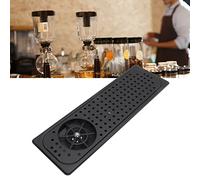 Tyenaza Rinceuse de pichet en acier inoxydable 304, rinceuse de nettoyage de verre de laveuse de tasse avec tuyau de bac d'égouttement de vidange, pour bar café (Noir B)