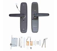 Tyenaza Serrure de poignée de porte avec clavier à empreintes digitales, contrôle par application, sécurité améliorée, accès d'urgence, serrure électronique d'entrée de porte sans (5050)