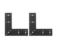 Tyenaza Support Plat en Forme de L, Support d'angle de Plaque de réparation Plate à Angle Droit en Acier au Carbone enduit de Poudre Noire pour réparer Les Meubles de Maison