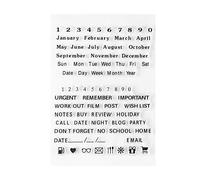 Tyenaza Tampon Silicone Transparent Chiffres Lettres Scrapbook Compte Note | Idéal pour scrapbooking, comptabilité et prise de notes, parfait pour vos projets créatifs manuels personnalisés (Y37 Date)