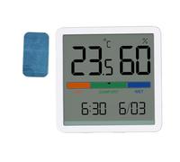 Tyenaza Thermomètre Hygromètre D'intérieur, Moniteur De Température Et D'humidité, Testeur De Température 3 en 1, Thermomètre Et Hygromètre à Affichage Numérique pour la Maison Et la Pièce