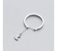 TYERY Bague en Argent S925, Bague de Lune de Mode Coréenne Féminine, Bague D'Index avec Pendentif de Lune de Tempérament de Personnalitébague en argent s925, Ouverture réglable
