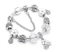 TYERY Bijoux de mode vintage couleur argent Charms bracelets pour Wdiy Crystal Beads Bracelets fins bijoux