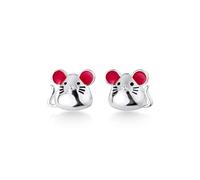 TYERY Boucles D'Oreilles Mignonnes de Petites Souris de Style Célèbre en Argent S925, Petites Boucles D'Oreilles de Tempérament Année du RatUne paire, argent 925