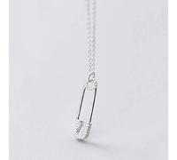 TYERY Collier Pendentif en Argent S925, Collier de Trombone en Diamant Simple de Style Japonais Féminin, Chaîne de Clavicule à Épingle Mignonnecollier en argent s925