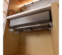 TYESTAND CPT-4 Supports d'évier Encastré en acier inoxydable ajustables Kit d'installation pour évier de cuisine sous plan à usage intensif (28-39.4 inches（71-100cm）)