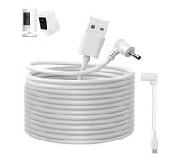 Tyeyober Cordon d'alimentation USB et CC de 5,2 m, 8 m, 10,4 m compatible avec batterie Ring Stick Up Cam Battery/Stick Up CamBattery 3e génération/2e génération, caméra de batterie Ring Spotlight Cam