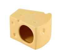 TYFGOOLCK Maison en céramique pour hamster en forme de fromage pour petits animaux de compagnie, maisons, pour souris, gerbilles, citrons ou autres petits animaux de compagnie