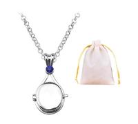 TYFGRT 1 Collier De Sirène, 1 Sac De Rangement, Pendentif en Forme De Sirène en Zircon, Collier De Décoration d'anniversaire De Sirène, Collier Océan, Amulette Personnalisée.