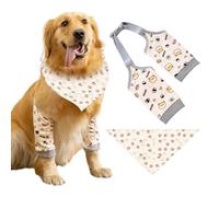 TYFGRT 1 Coudière pour Chien, 1 Serviette Buccale pour Chien, Protection des Articulations du Chien, Genouillère pour L'Arthrite du Chien.
