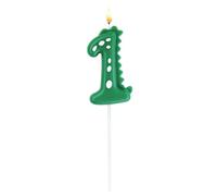 TYFGRT 1 Pièce Numéro Bougies d'anniversaire, Bougies De Premier Anniversaire, Bougies De Dinosaure De Gâteau d'anniversaire, Accessoires De Gâteau d'anniversaire pour Enfants