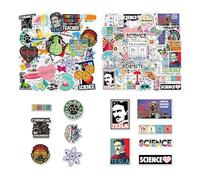 TYFGRT 100 Autocollants D'Expériences Scientifiques, Autocollants De Graffitis De Dessins Animés, Autocollants Décoratifs Créatifs, Autocollants Imperméables, Bagages, Etc.