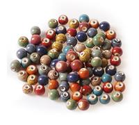 TYFGRT 100 Pièces De Perles en Céramique, Perles en Céramique Colorées, Matériaux De Bijoux en Céramique DIY, Pièces De Bijoux en Céramique, Accessoires De Perles DIY, Colliers Et Pendentifs