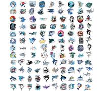 TYFGRT 110 Autocollants Requin, Animaux, Graffitis De Dessins Animés, pour Enfants, Imperméables