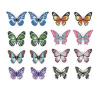 TYFGRT 16 Pièces Autocollants Diamant À Pois Papillon, Forme De Papillon Exquise, Décoration De Diamant Étincelant, Style Unique, Adaptés À La Décoration De Vêtements Ou De Sacs