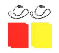 TYFGRT 2 Cartons Rouges Et 2 Cartons Jaunes, Livré avec 2 Sifflets en Plastique, Cartes D'Arbitre De Football, Accessoires D'Arbitre De Football, Sifflets D'Arbitre, Accessoires De Jeu De Football