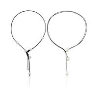 TYFGRT 2 Chaînes De Clavicule En Perles, Design En Perles, Améliorent La Forme Générale, Confortables À Porter, Brillance Naturelle, Adaptées À Un Usage Quotidien Des Femmes.