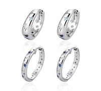 TYFGRT 2 Paires De Boucles d'oreilles en Argent, Boucles d'oreilles pour Femmes, Boucles d'oreilles Créoles À La Mode, Accessoires De Bijoux pour Filles, Boucles d'oreilles Personnalisées
