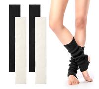 TYFGRT 2 Paires De Jambières, Jambières Tricotées, Jambières Longues, Jambières Douces, Jambières Chaudes, Adaptées À Un Usage Quotidien, Au Yoga Et À La Danse