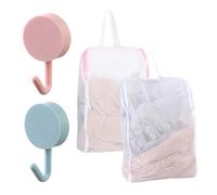 TYFGRT 2 Sacs De Protection pour Le Linge Et 2 Crochets Autocollants, Sac À Linge À Main, Sac À Linge De Voyage, Sac À Linge Portable, Sac À Linge De Grande Capacité.