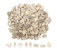 TYFGRT 200 Pièces Copeaux De Bois Décoratifs Thème Automne, Artisanat en Bois, Matériaux De Décoration DIY, Accessoires De Bricolage, Copeaux De Bois pour L'Artisanat pour Enfants