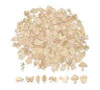 TYFGRT 200 Pièces De Copeaux De Bois Faits À La Main, Matériaux De Bricolage Faits À La Main, Copeaux De Bois De Forme Créative, Copeaux De Bois Décoratifs, Copeaux De Bois De Jouets pour Enfants