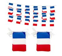 TYFGRT 2Pcs Français Drapeaux À Cordes, Accessoires De Fans, Drapeaux Décoratifs, Décorations De Fête De Fans, Drapeaux Décoratifs De Jeux De Sport, Décoration De Scène De Fête
