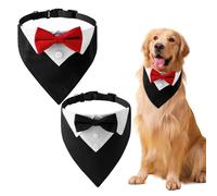 TYFGRT 2Pcs Nœuds Papillon pour Animaux De Compagnie, Foulards pour Chiens, Foulards De Smoking Formels, Bandanas pour Chiens À Prix Réglable, Décorations pour Chiens De Fête De Mariage