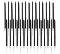 TYFGRT 30 Bougies Noires, Bougies De Décoration De Gâteaux, Bougies Rétro, Bougies Simples À La Mode, Accessoires De Gâteaux
