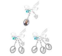 TYFGRT 3Pcs Petit Cadre Photo Arc, Pendentif Bouquet De Mariage, Cadre Photo De Mariage, Petit Cadre Photo Ovale, Décoration Photo Bricolage, Décoration Pendentif Cadre Photo