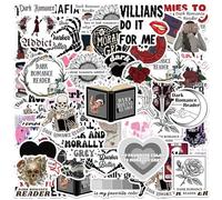 TYFGRT 50 Feuilles D'Autocollants Foncés, Autocollants Scrapbook, Décorations Autocollantes DIY, Autocollants Auto-Adhésifs Imperméables, Autocollants Réutilisables