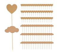 TYFGRT 50 Pièces D'Inserts en Forme De Cœur Et 50 Pièces D'Inserts en Forme De Nuage, Inserts De Décoration De Gâteaux, Inserts De Décoration Rétro, Garnitures De Cupcakes, Accessoires De Gâteaux
