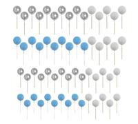 TYFGRT 60 Boules Colorées De Décorations De Gâteaux, Décorations De Boules Rondes, Inserts De Boules De Décoration De Gâteaux, Boules De Décoration De Gâteau De Dessert pour Fête Prénatale